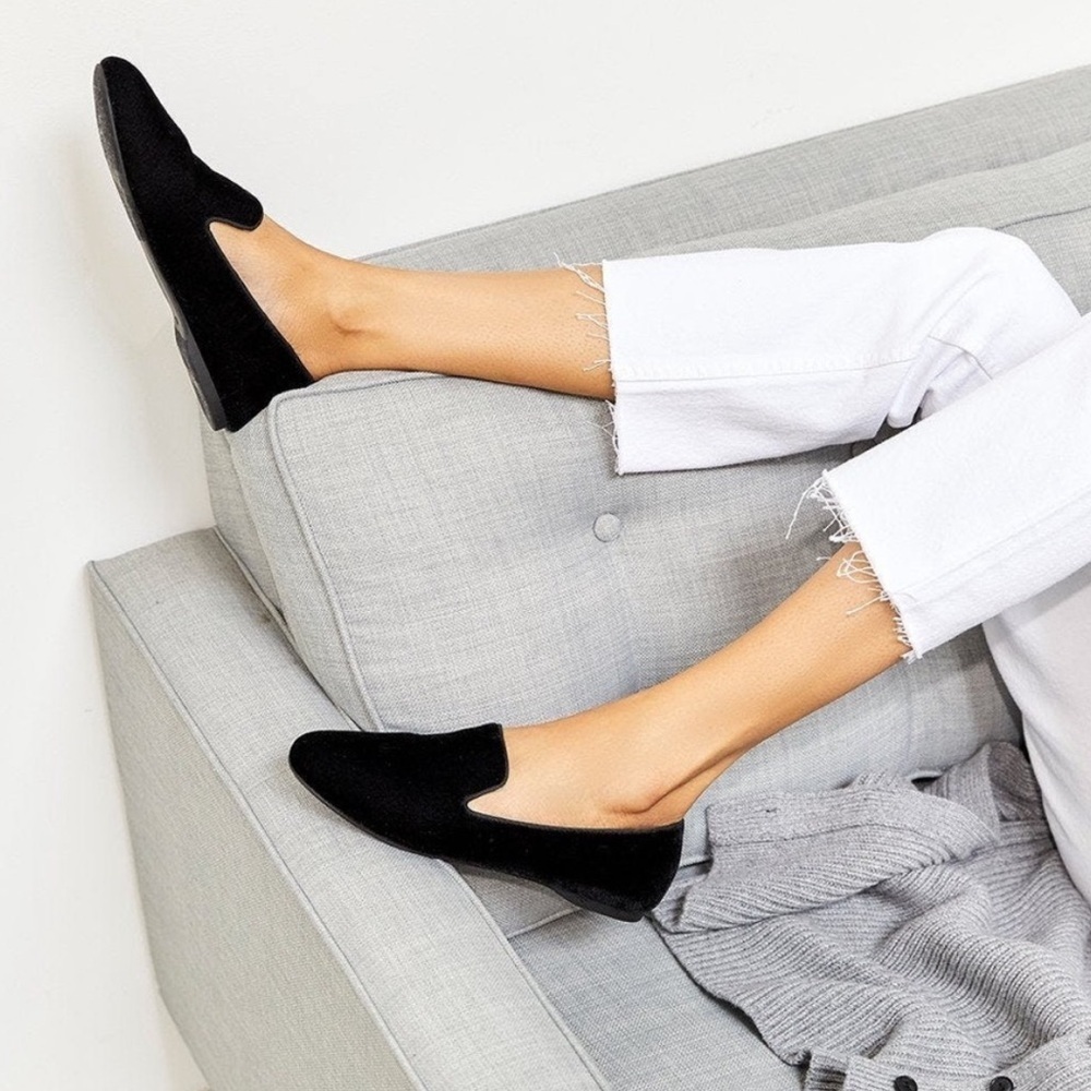 Birdies | Women’s The Starling Loafers in Black Velvet Size 6.5